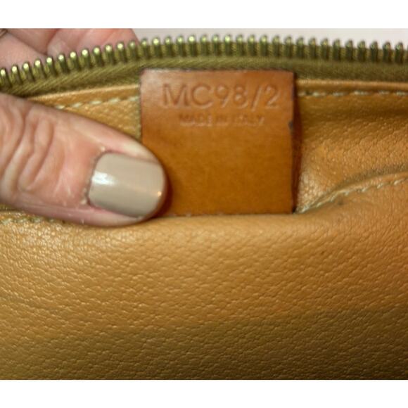 CELINE Macadam Cosmetic Pouch clutch PVC Leather Brown Authentic - Picture 15 of 15